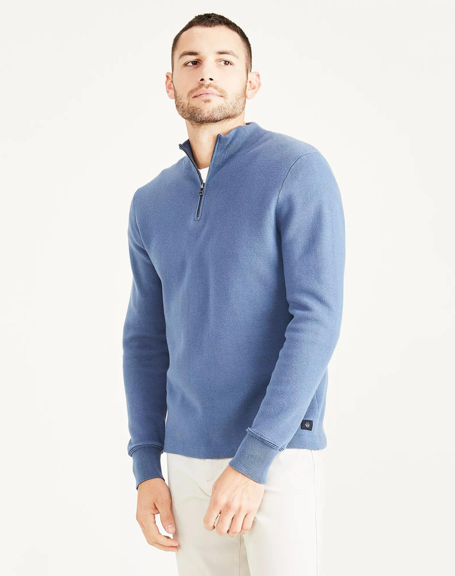 Dockers jersei d'home de coll cremallera A1106-0008 blau