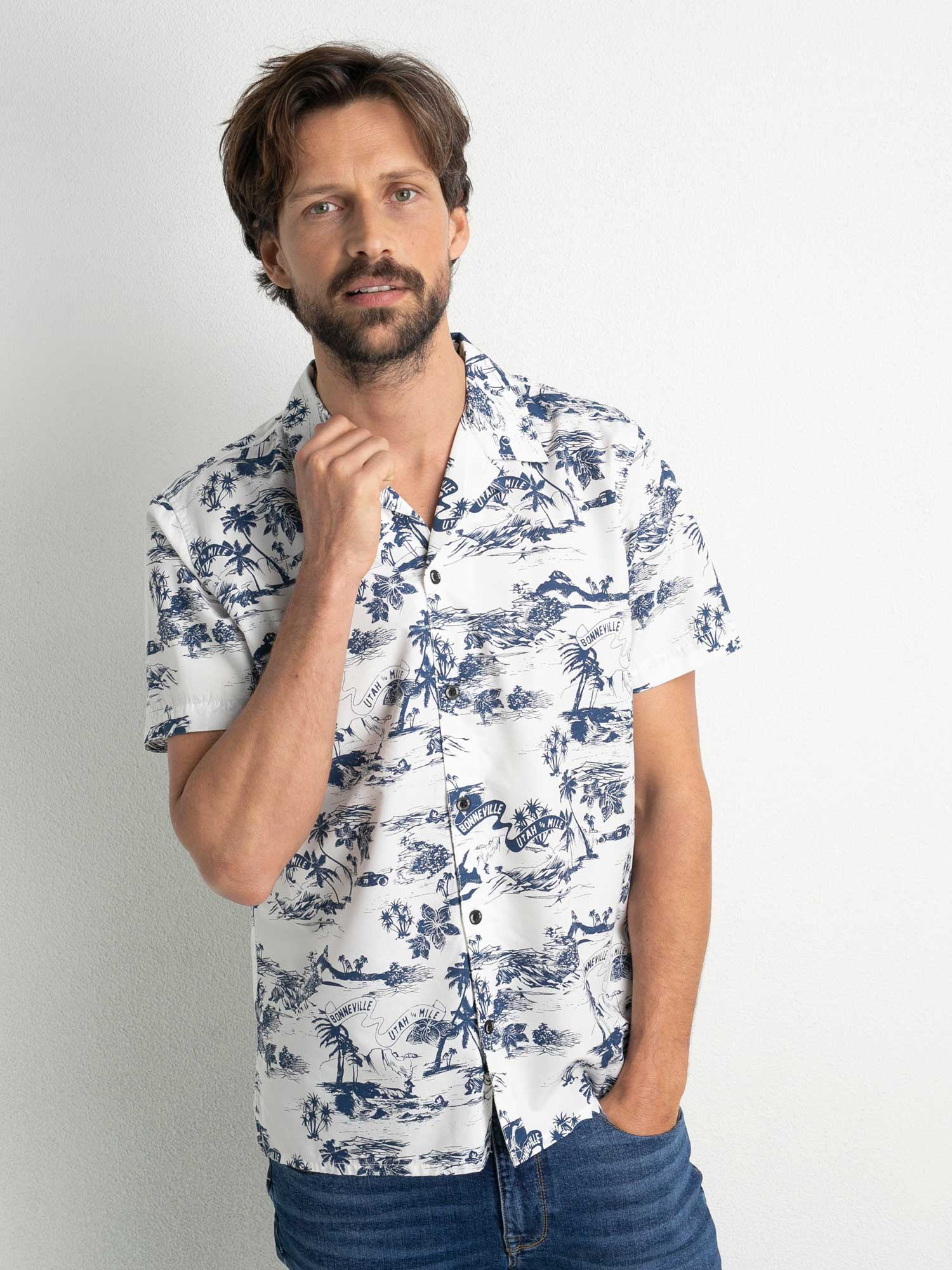 Foto 1 - Petrol camisa d'home de m/c SIS441/0105 blanca