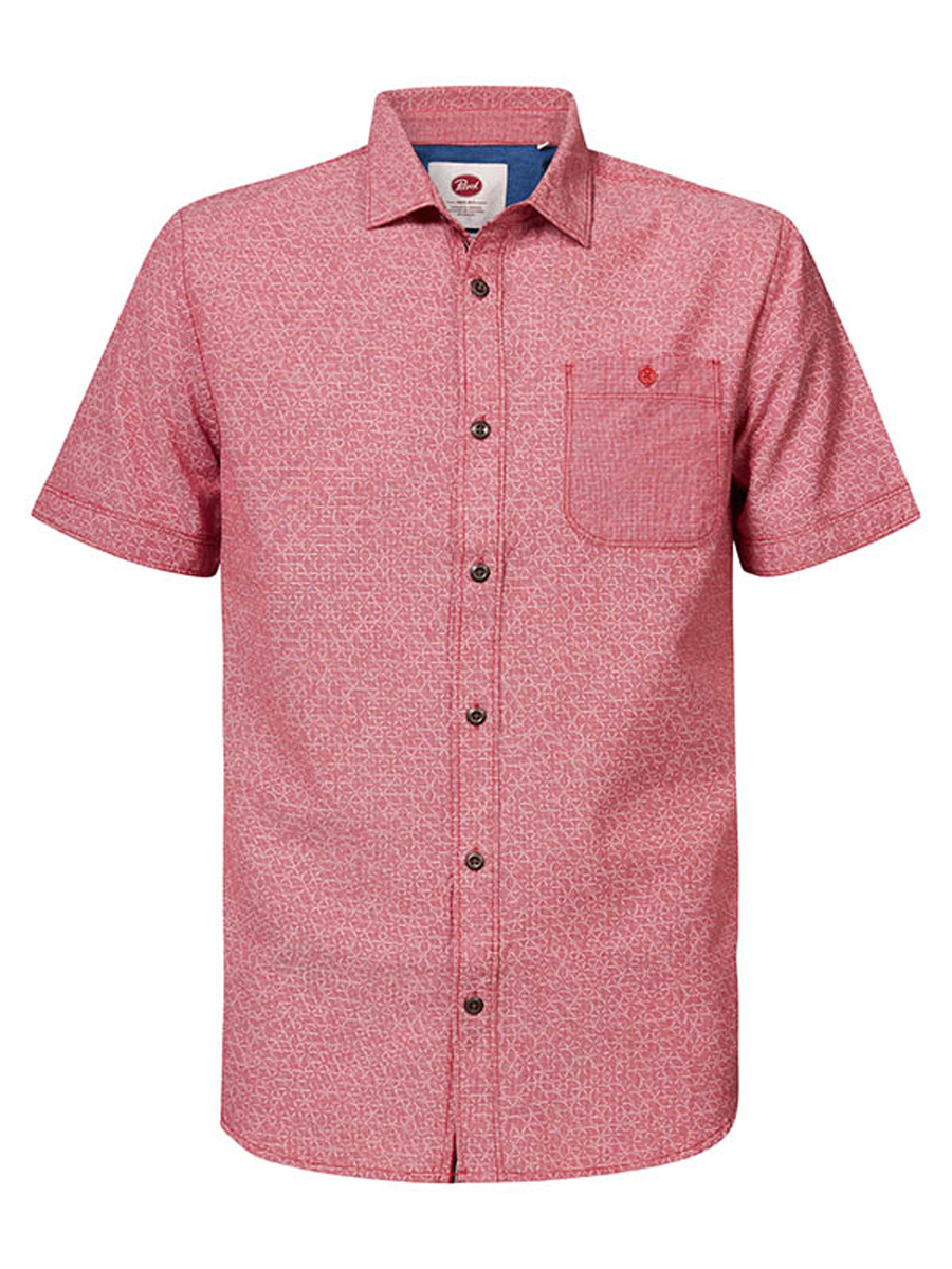 Petrol camisa d'home de m/c SIS406/3090 vermella