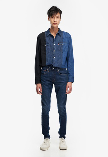 Levi's® Skinny taper™ pantalons texans d'home 84558-0128 blau fosc