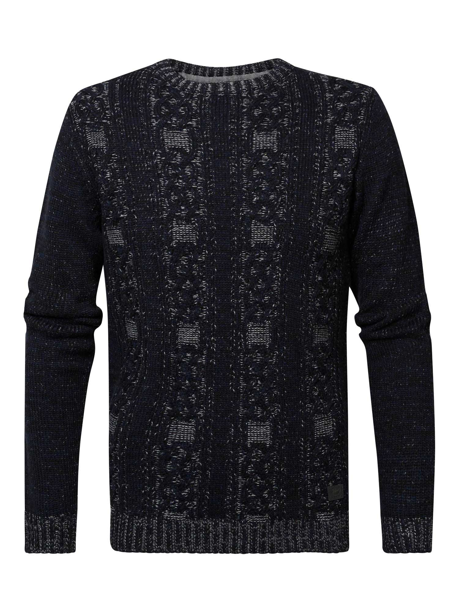 Petrol jersei d'home de coll rodó KWR251/5107 blau jaspiat