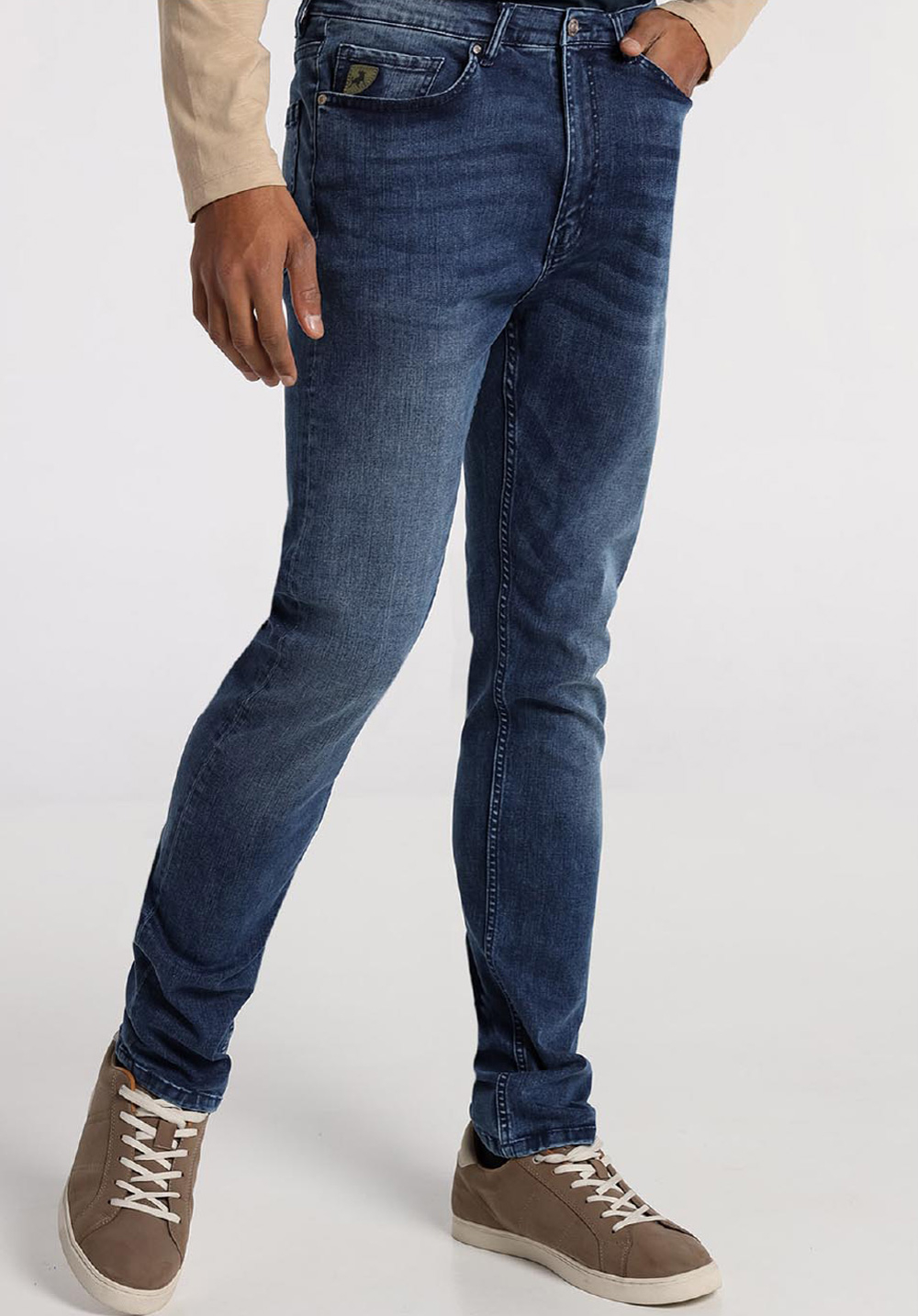 Lois pantalones vaqueros de hombre Robin comfort slim 10191/955 azul medio