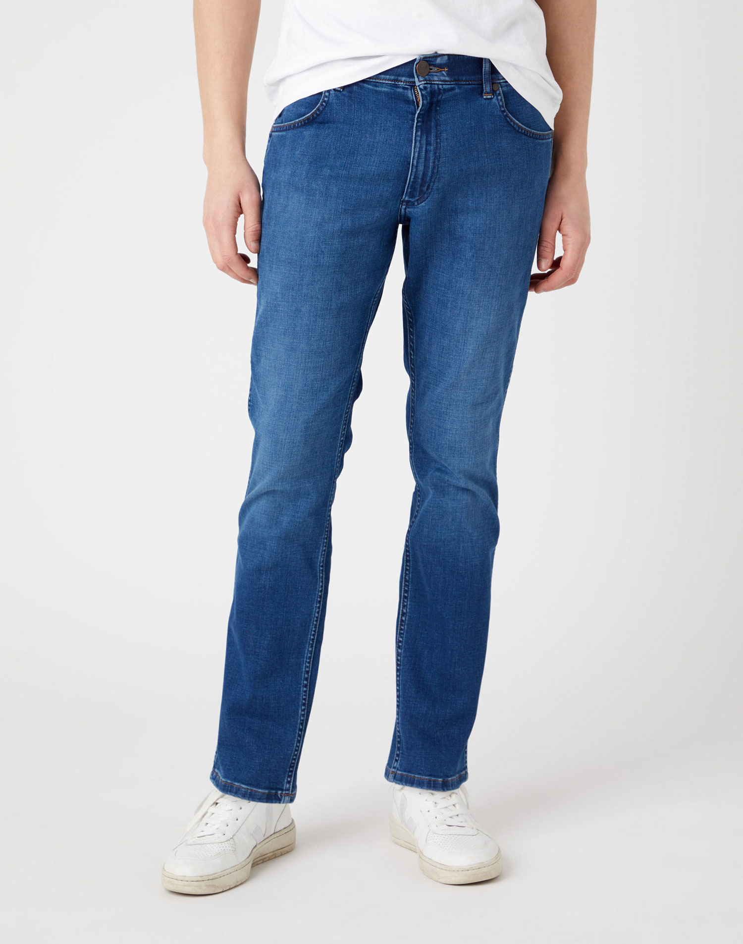 Foto 1 - Wrangler Greensboro slim pantalons texans d'home W15QCS27A blau mig