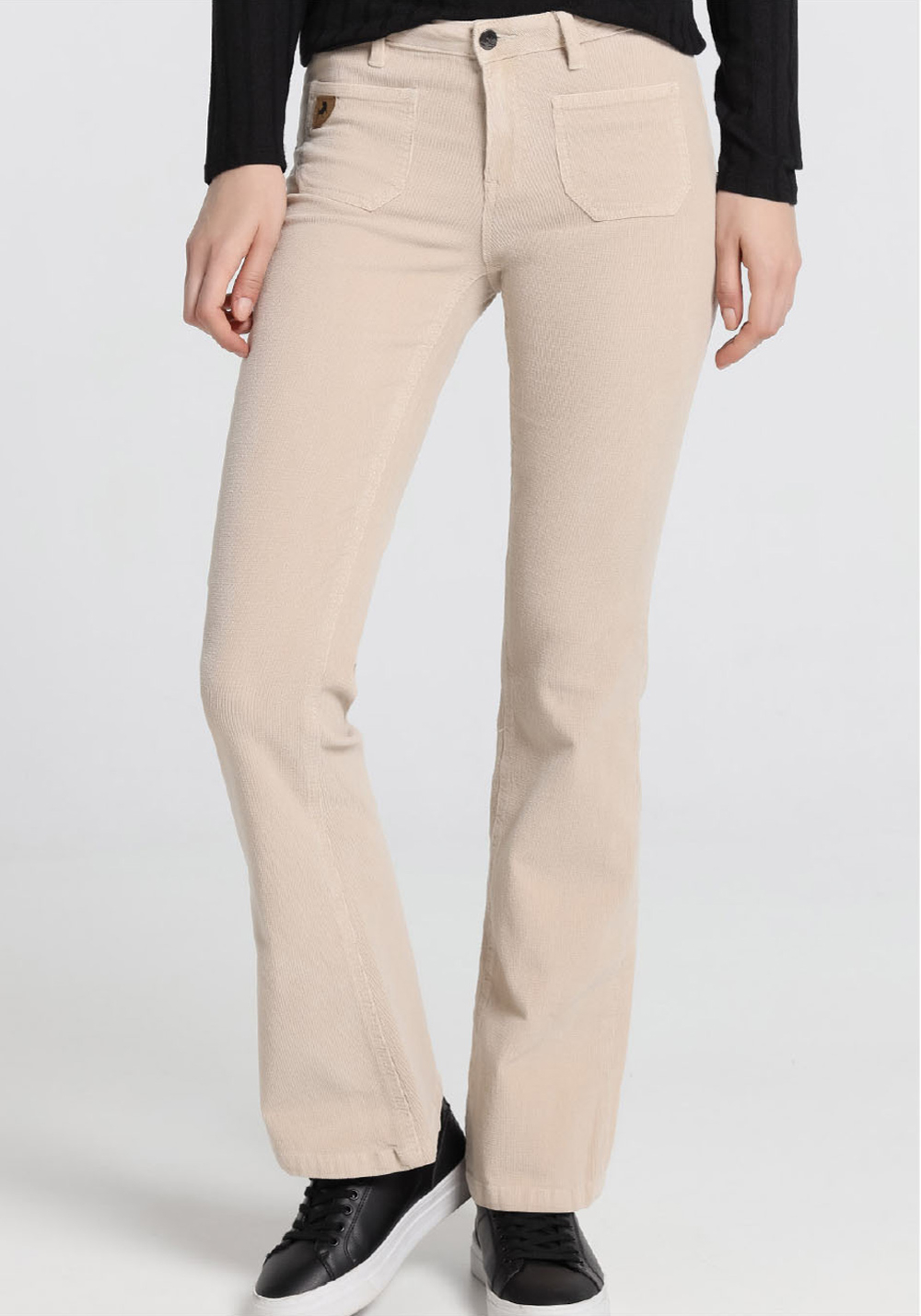 Lois pantalons texans de vellut de dona Ágata flare 20142/507 blanc trencat