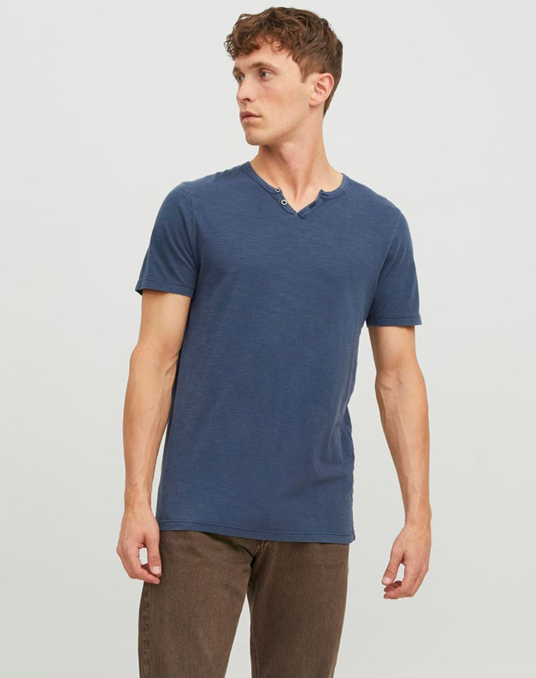 Jack&Jones camiseta de hombre Split de m/c 12164972 azul