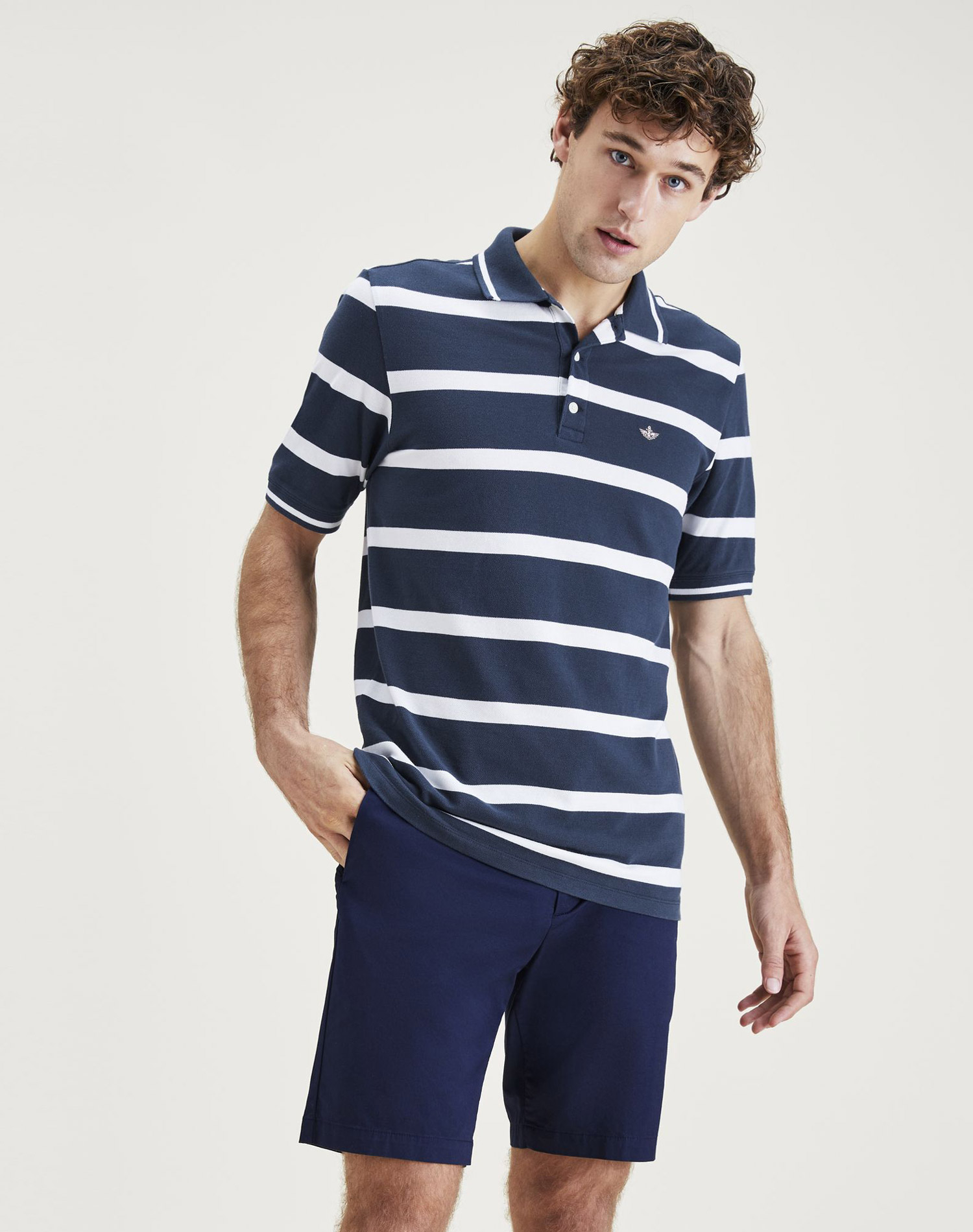 Polo de hombre de manga corta Dockers modelo A4766 0007 de rayas