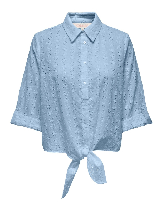 Only camisa de mujer de manga 3/4 Lola 15291402 azul