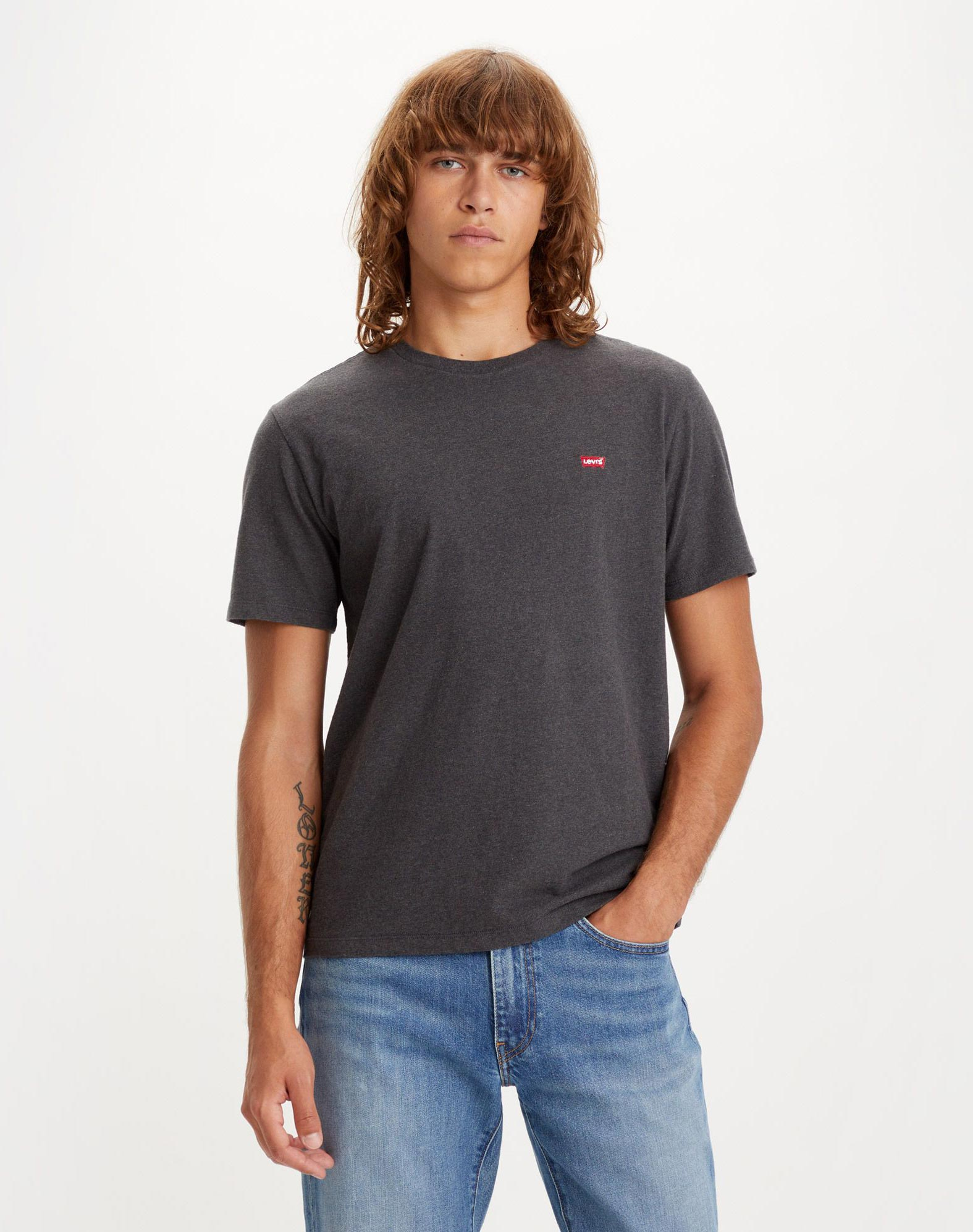 Levi's® camiseta de hombre de m/c 56605-0149 gris oscuro