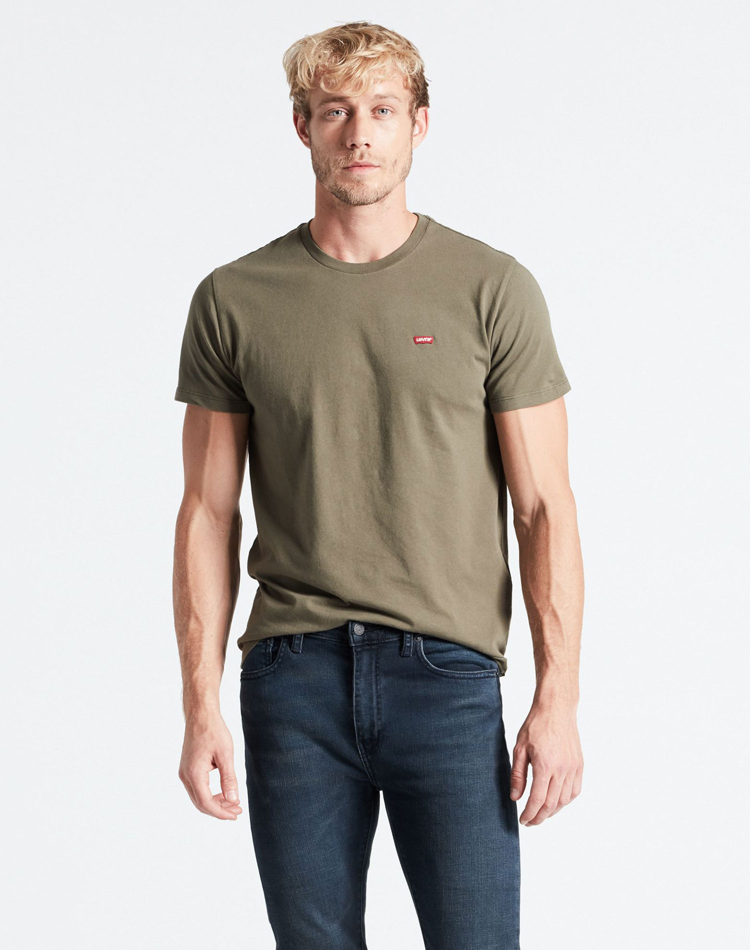 Levi's® camiseta de hombre de m/c 56605-0021 caqui