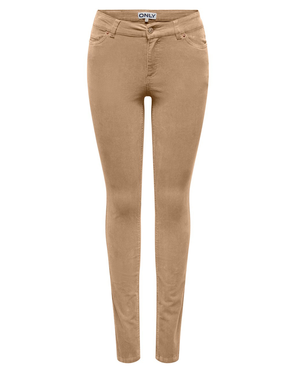 Only pantalones vaqueros de pana de mujer Blush mid waist skinny 15298649 beige