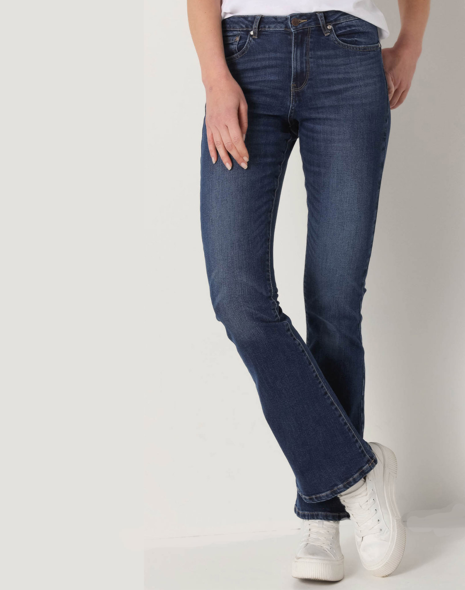 Lois pantalones vaqueros de mujer Pushy flare 20768/950 azul medio