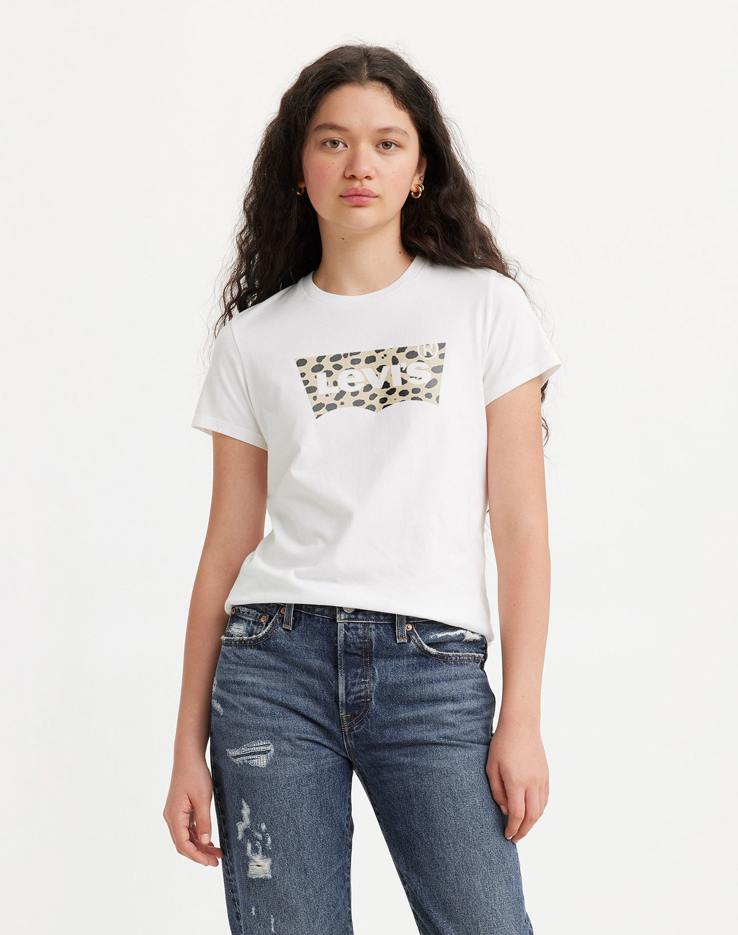 Levi's® camiseta de mujer de m/c 17369-2436 blanca