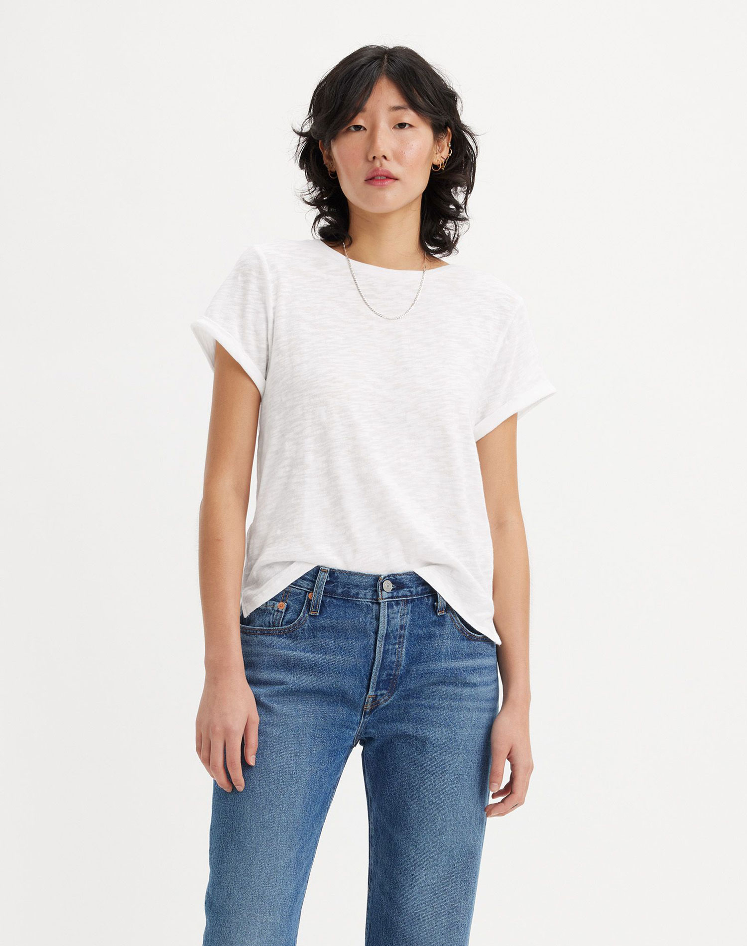 Levi's® samarreta de dona de m/c A7247-0002 blanc trencat
