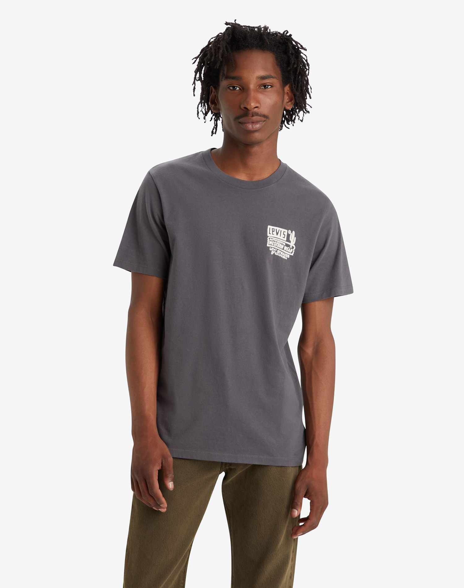 Levi's® camiseta de hombre de m/c 22491-1489 gris oscuro