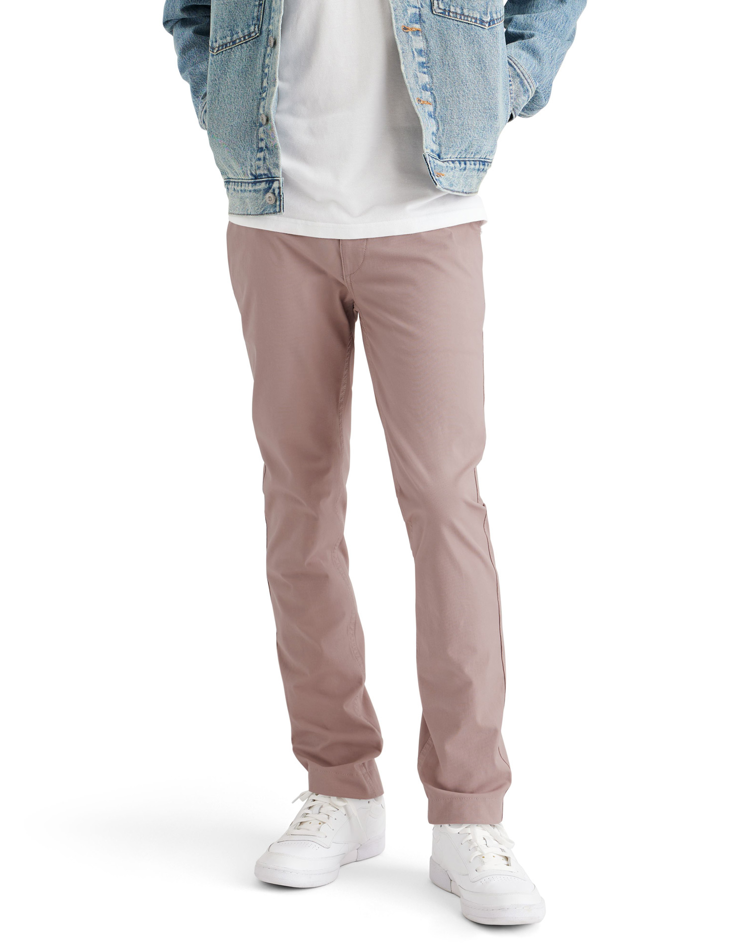 Dockers pantalons d'home Smart 360 flex California Khaki Skinny lightweight A3130-0018 bordeus clar