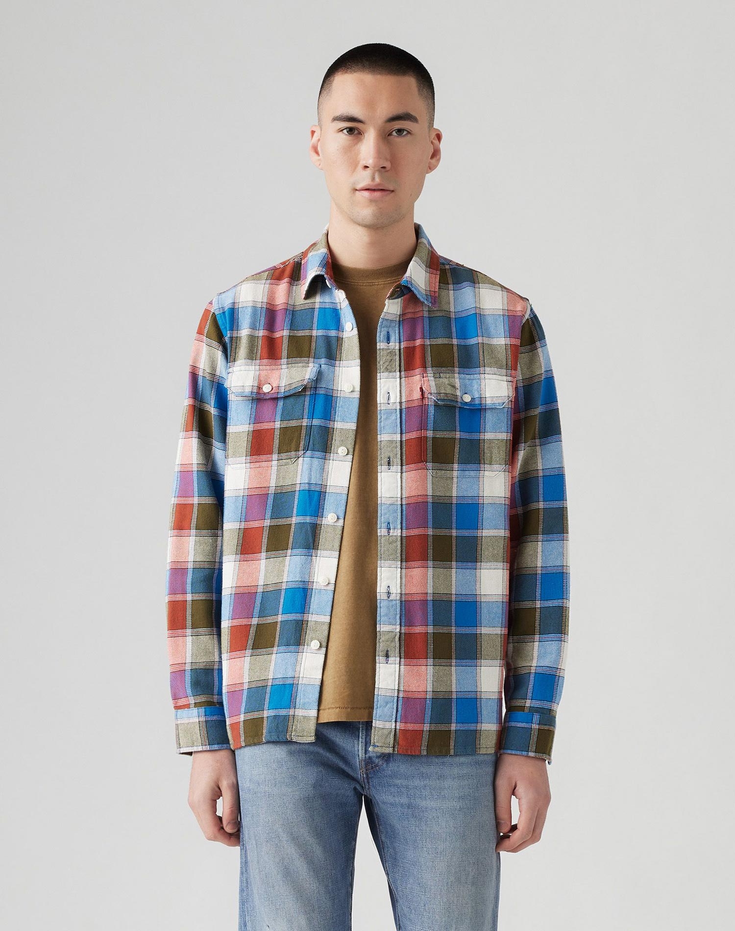 Levi's® camisa d'home de m/ll 19573-0238 de quadres de colors