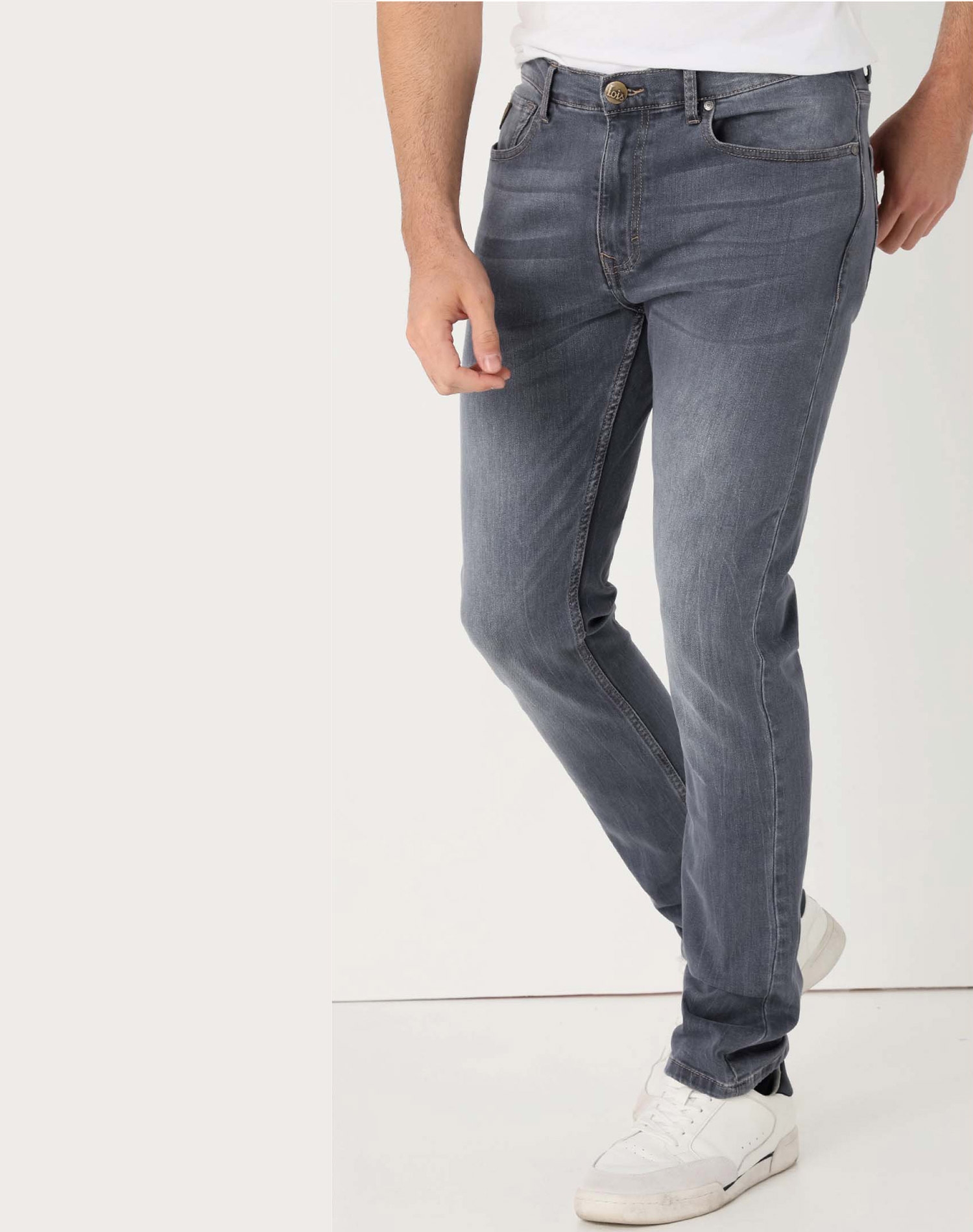 Lois pantalones vaqueros de hombre Robin comfort slim 10191/984 grises