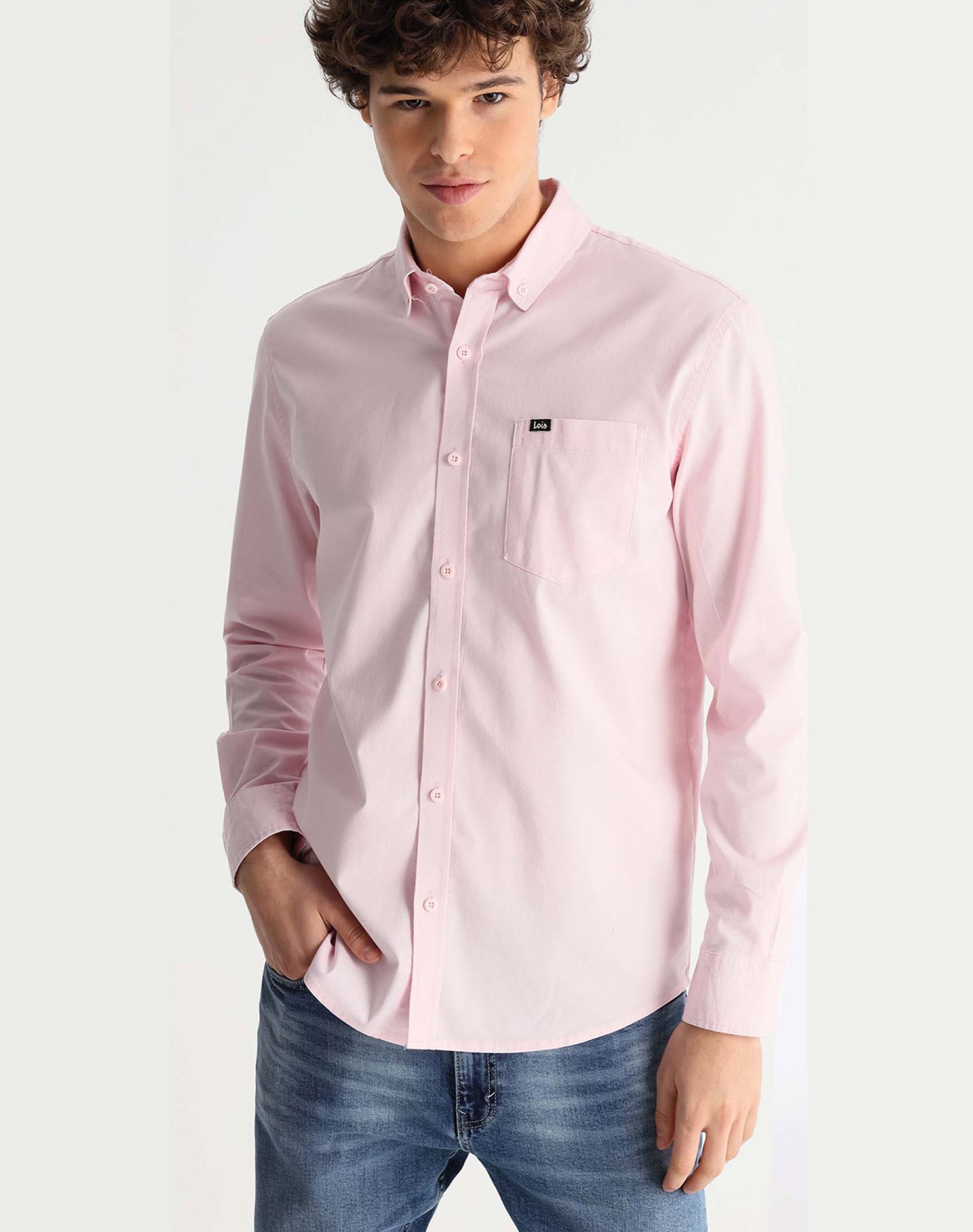 Lois camisa d'home de m/ll 14550/431 rosada