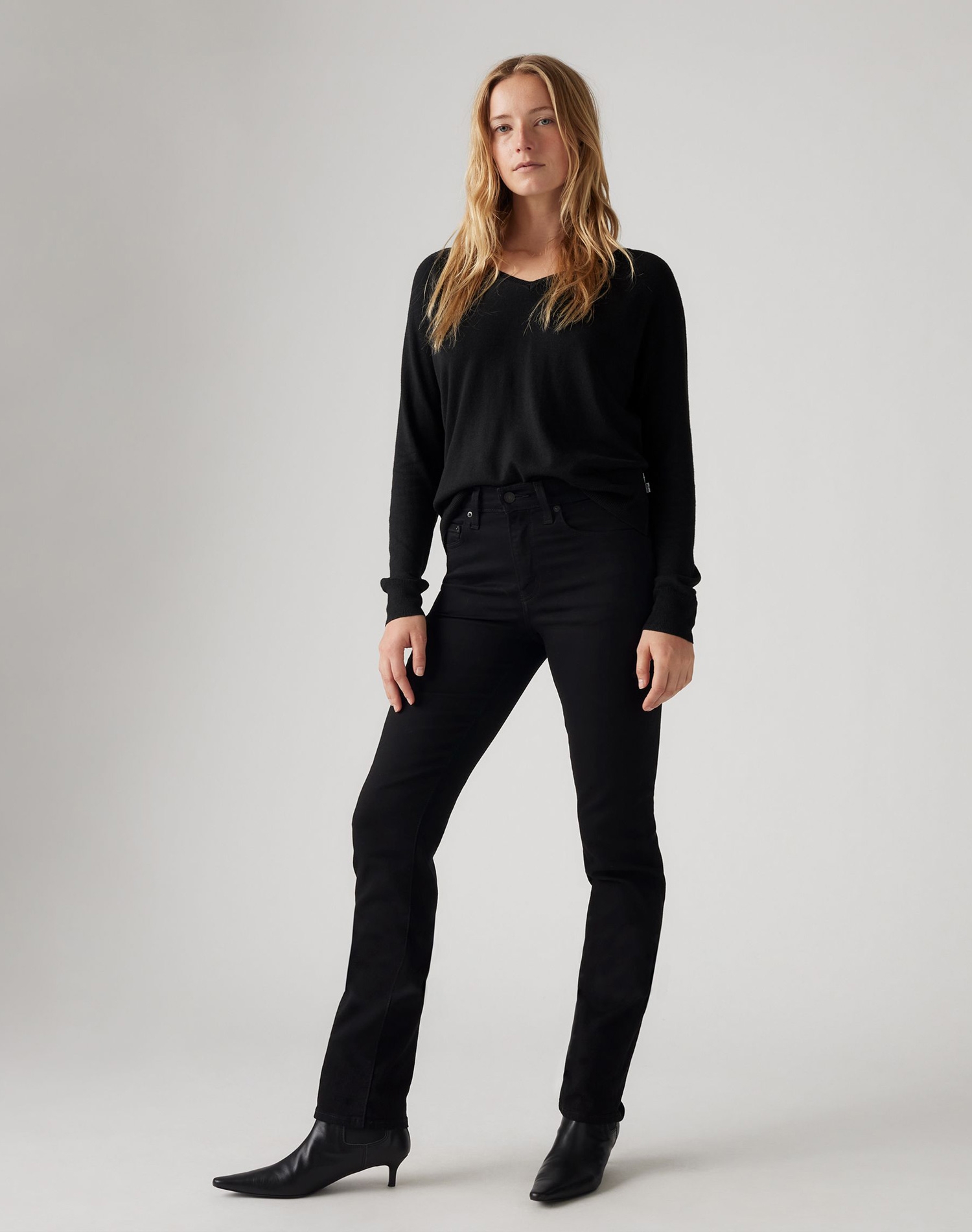 Levi's® 724™ straight pantalons texans de dona 18883-0321 negres
