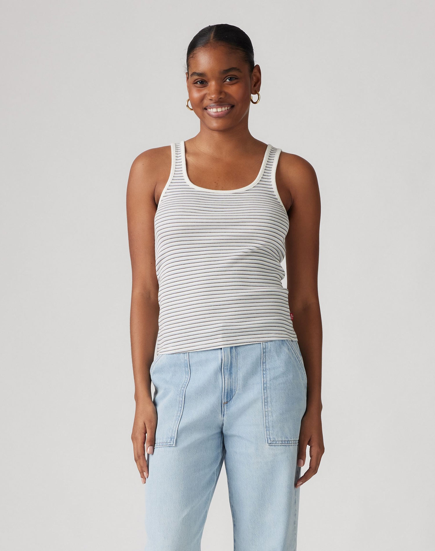 Levi's® camiseta de mujer de tiras A5906-0029 de rayas azules