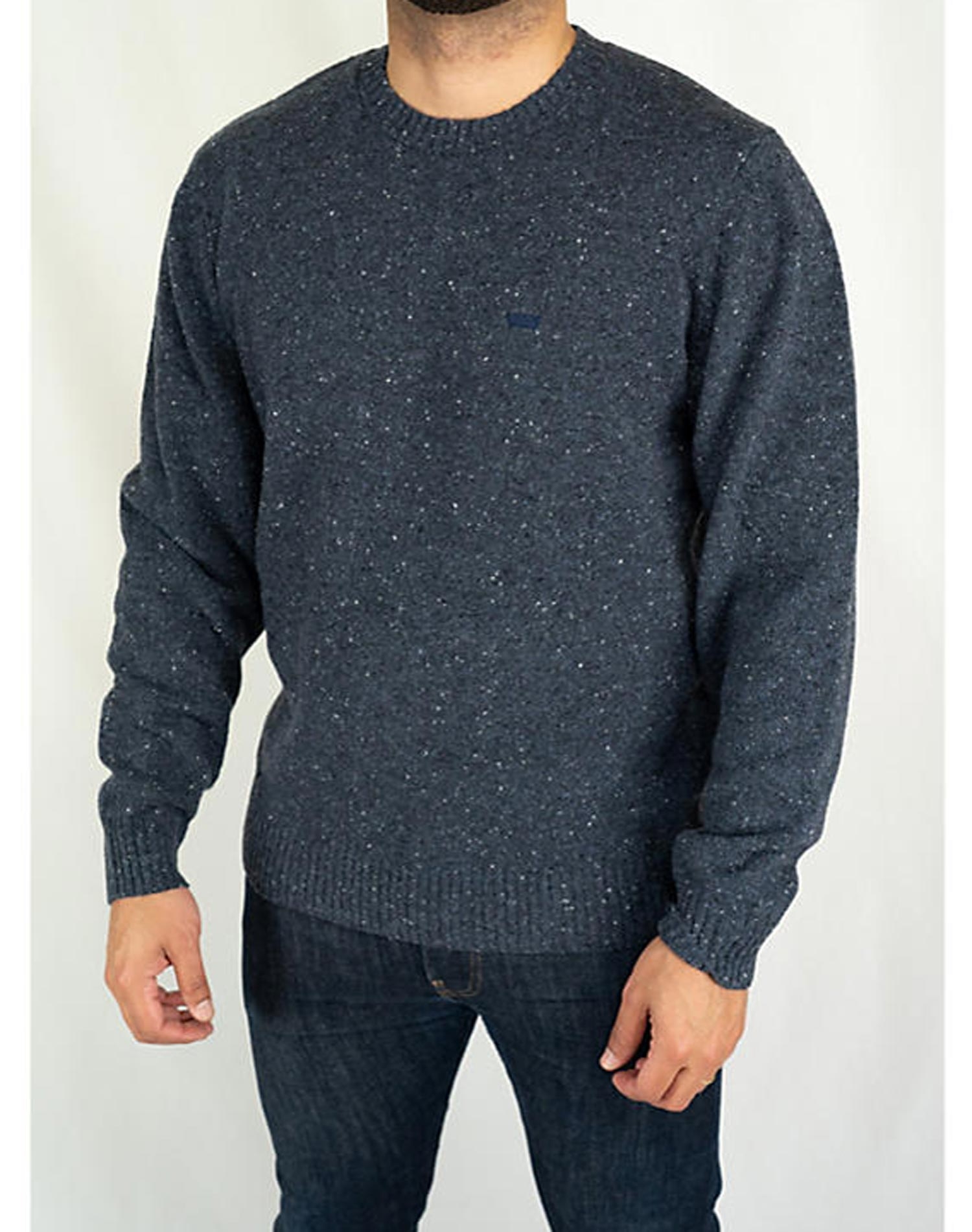 Levi's® jersei d'home de coll rodó A4320-0026 blau grisós jaspiat