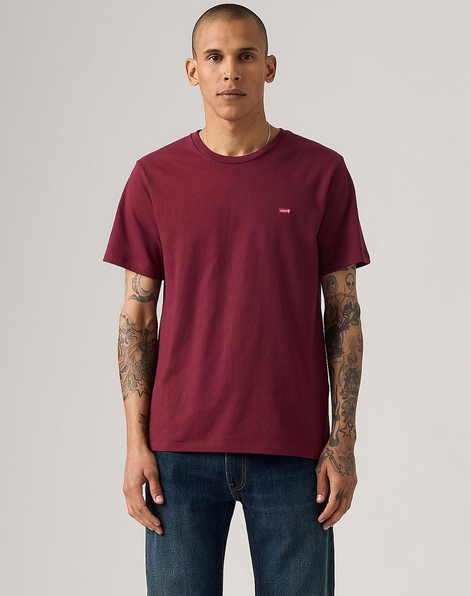 Levi's® camiseta de hombre de m/c 56605-0300 burdeos